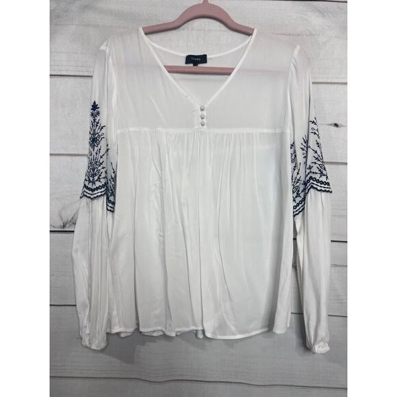 Theory Long Sleeve White Top Size SM Classy Flaws See Photos - Picture 1 of 5